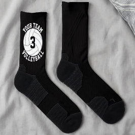 Calcetines Jugador de Voleibol Nombre y Número de Equipo Pers