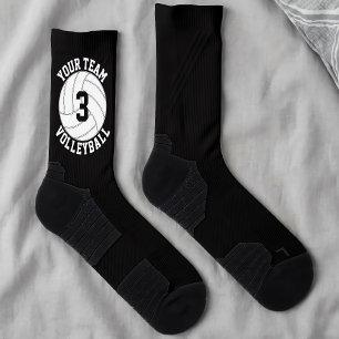 Calcetines Jugador de Voleibol Nombre y Número de Equipo Pers