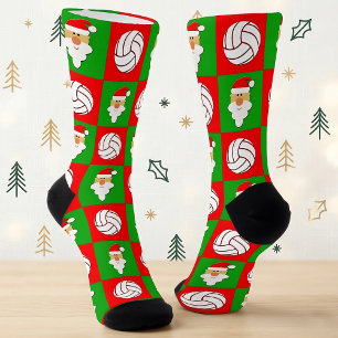 Calcetines Jugador de Voleibol Patrón de Navidad Fiesta