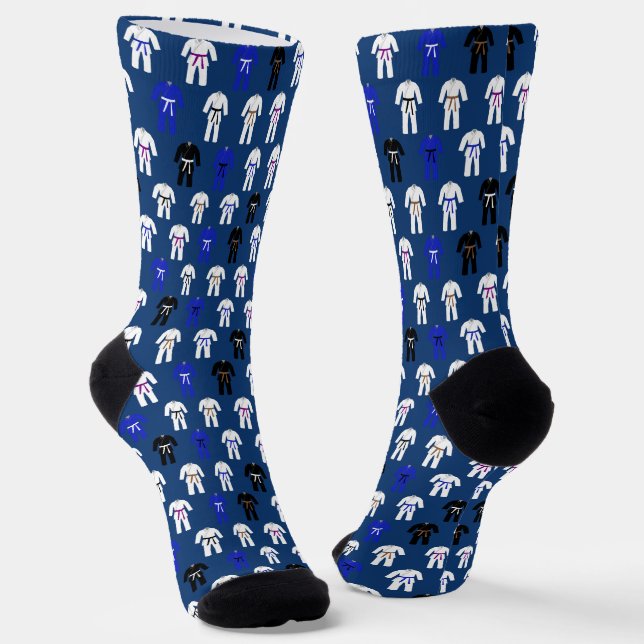 Calcetines Jujitsu Jiu Jitsu Gi Pattern Artes marciales (Angular)
