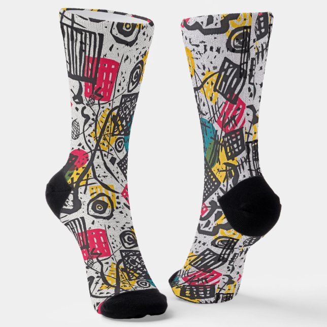 Calcetines Kandinsky Small Worlds - Patrón de arte (Angular)