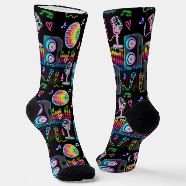 Calcetines Karaoke Neon Singing Music Party (Angular)