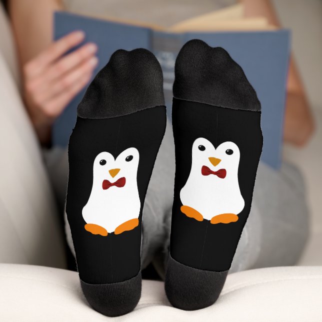 Calcetines Kawaii Bow Tie Penguin (Abajo)