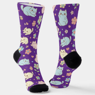 Calcetines Kawaii Pastel y flores