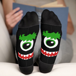 Calcetines Kawaii Sonriendo Un Monstruo Ojo