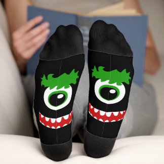 Calcetines Kawaii Sonriendo Un Monstruo Ojo