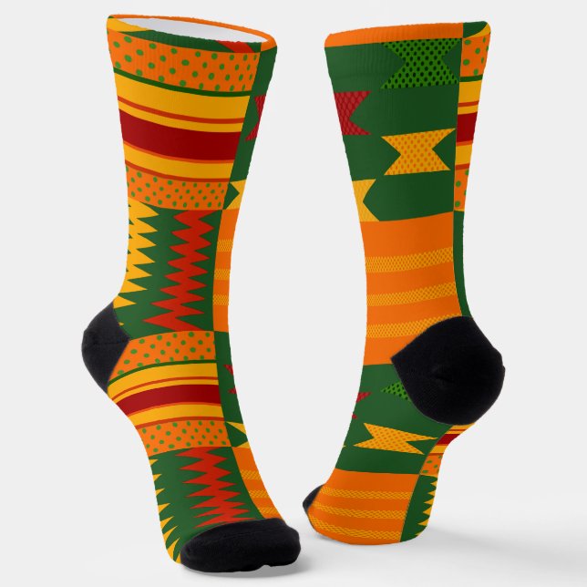 Calcetines Kente Coloridos Afro Pop (Angular)