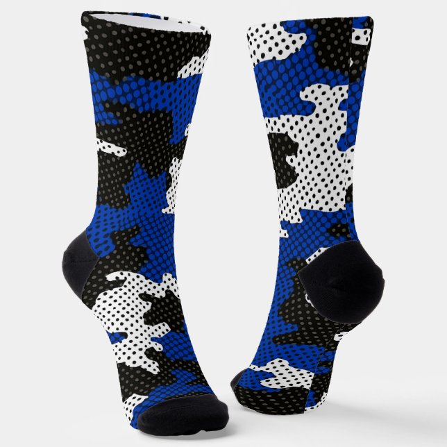 Calcetines Kentucky Blue White Classic Camo Pattern (Angular)