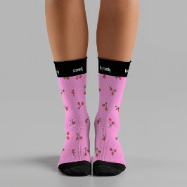 Calcetines Kitschy Cherries Cute Divertido Verano Nombre mode
