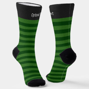 Calcetines Knit Look - Forest Green Stried - tu nombre en
