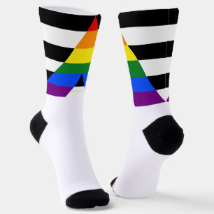 Calcetines La bandera de aliado heterosexual de SlipperyJoe c
