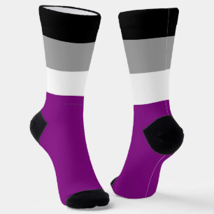 Calcetines La bandera del orgullo asexual de SlipperyJoe's en