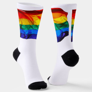 Calcetines La bandera del orgullo gay de SlipperyJoe's ondean