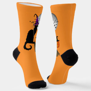 Calcetines La Bruja de Halloween Le Chat Noir