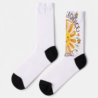 Calcetines "La felicidad es una opción - Diseño solar radiant