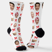 La foto de cara personalizada con lazos rojos coqu