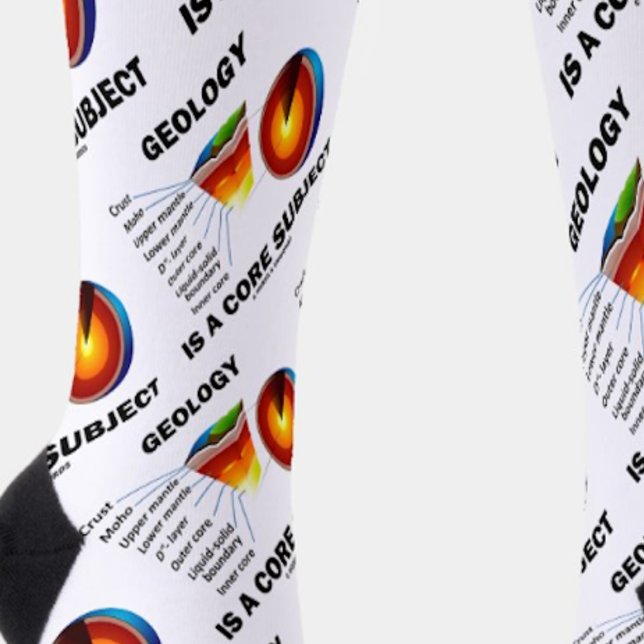 Calcetines La Geología Es Un Tema Fundamental De La Actitud C ("Geology Is A Core Subject" socks for any geologist or earth scientist featuring Earth's layers)
