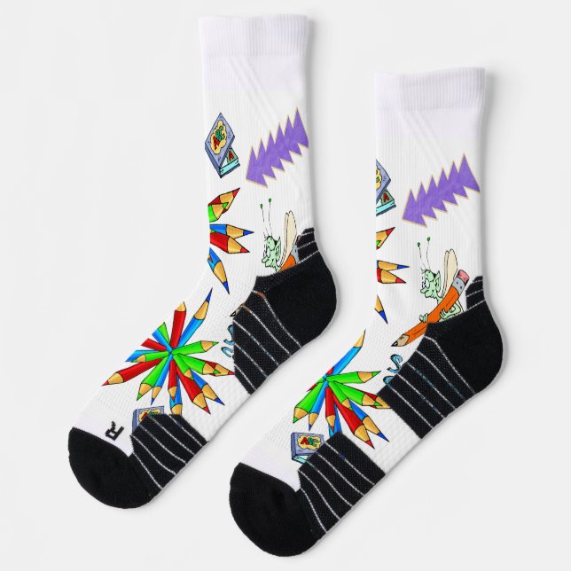 Calcetines La tripulación está atascada a la escuela en Guay (Izquierda)