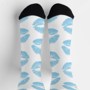 Calcetines Labios Azules, Patrón De Labios, Lápiz De Labios A