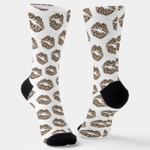 Calcetines Labios de leopardo divertidos