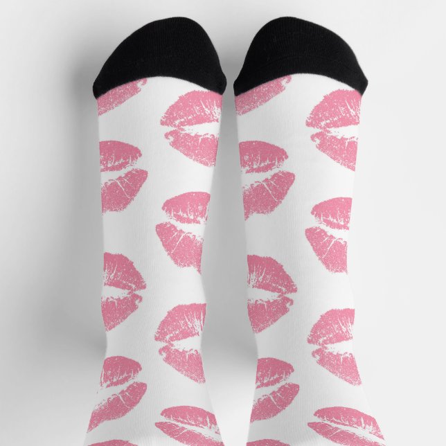 Calcetines Labios Rosados, Patrón De Labios, Palo De Labios R (Arriba)