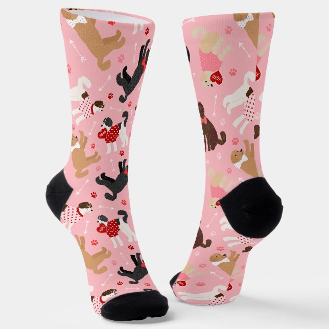 Calcetines Labradoodle / Goldendoodle Valine Pattern Socks (Angular)