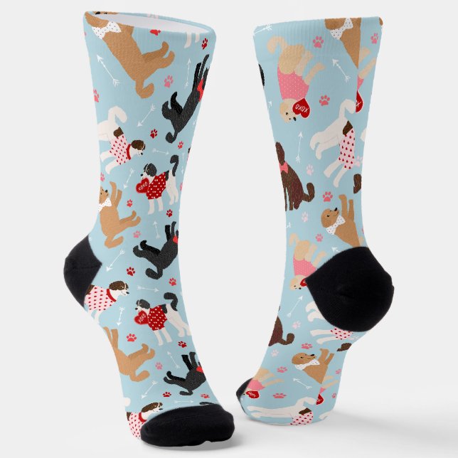 Calcetines Labradoodle / Goldendoodle Valine Pattern Socks (Angular)