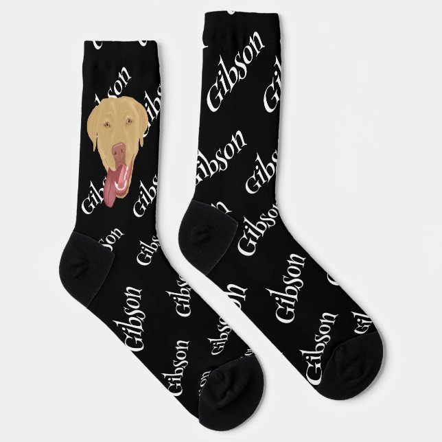 Calcetines Labrador Dudley Personalizado (Derecha)