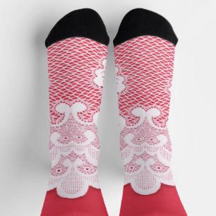 Calcetines Lace en rojo