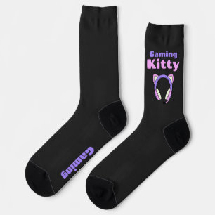 Calcetines Lady Gamer - Gaming Kitty en negro