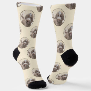 Calcetines Lagotto Romagnolo Pintura Cute Original Perro Arte