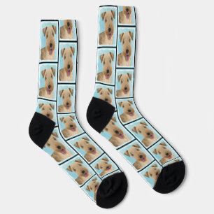 Calcetines Lakeland Terrier Pintura Cuta Original Perro Arte