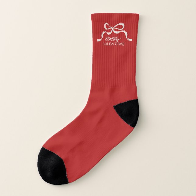 Calcetines Las brújulas modernas de moda rojas son mi VALENTI (Parte exterior derecha)