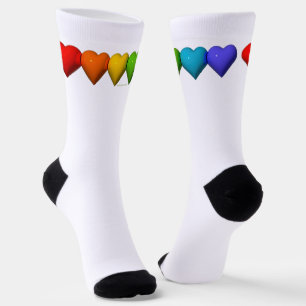 Calcetines Las glifos de formas de corazón 3D brillantes de S