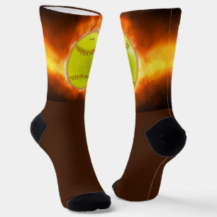 Calcetines Las llamas de pelota blanda amarilla de SlipperyJo