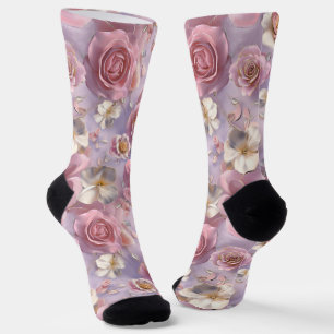 Calcetines Lavanda, Rosas púrpura