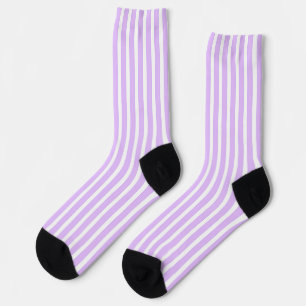 Calcetines Lavanda Y Rayas Blancas