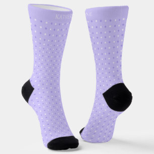 Calcetines Lavioleta Violeta Púrpura Personalizable con Lunar