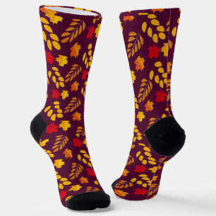 Calcetines Lazos del patrón "hojas de AUTUMN"