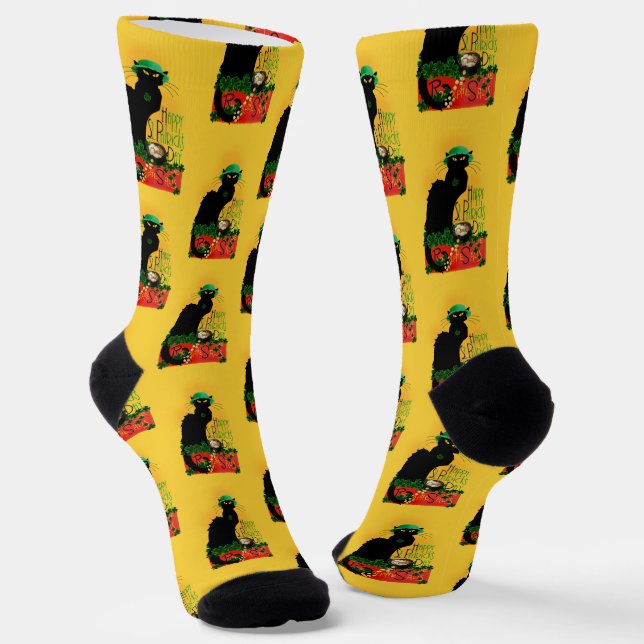 Calcetines Le Chat Noir Clover St. Patrick's Day (Angular)