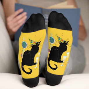 Calcetines Le Chat Noir Feliz Año Nuevo Fiesta