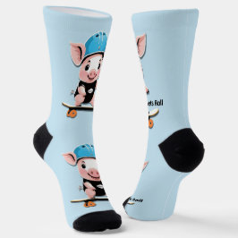 Calcetines Lechón personalizado En Skateboard Que Permite Hac
