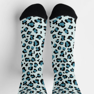 Calcetines Leopard Print, Leopard Spots, Blue Leopard