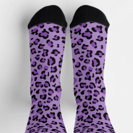 Calcetines Leopard Print, Leopard Spots, Purple Leopard