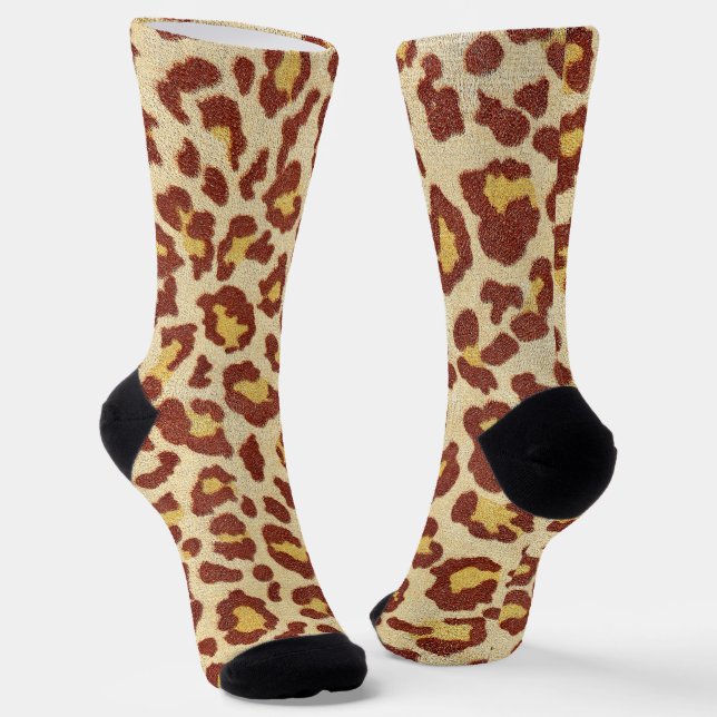 Calcetines Leopard Spots Ultrasuede Look (Angular)