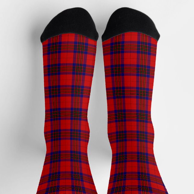 Calcetines Leslie tartan azul púrpura (Arriba)