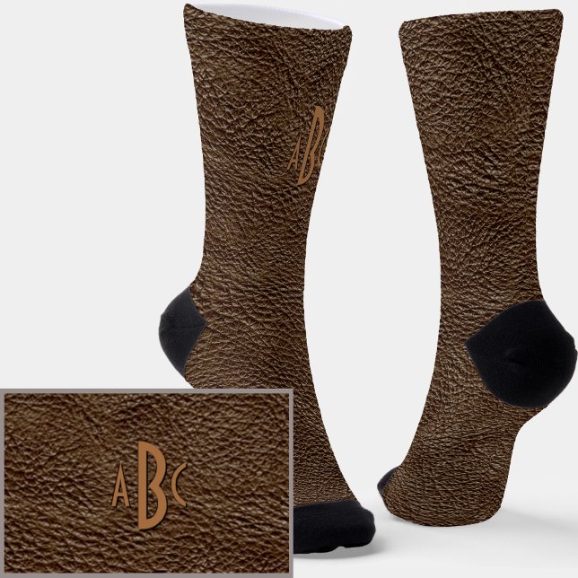 Calcetines Letras de alfabeto inicial personalizadas de cuero (Subido por el creador)