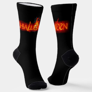 Calcetines Letras ígneas masivas de SlipperyJoe's Halloween c