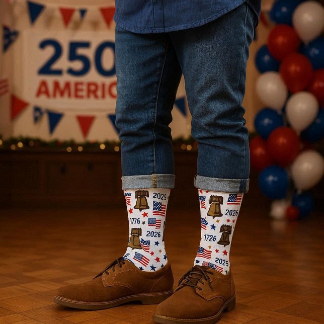Calcetines Liberty Bell del 250 aniversario (Subido por el creador)