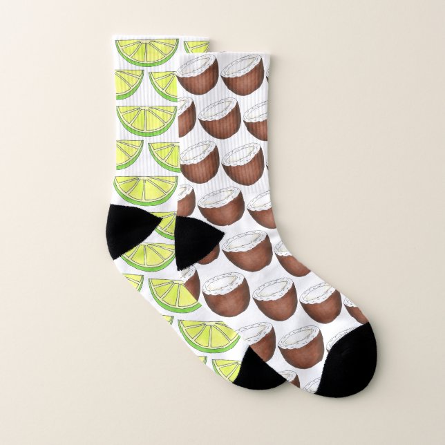 Calcetines Lime en el trópico de cítricos verdes de coco (Par)